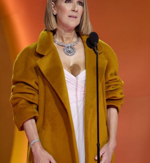LOS ANGELES, CALIFORNIA - FEBRUARY 04: Celine Dion speaks onstage during the 66th GRAMMY Awards at Crypto.com Arena on February 04, 2024 in Los Angeles, California. (Photo by Kevin Mazur/Getty Images for The Recording Academy)