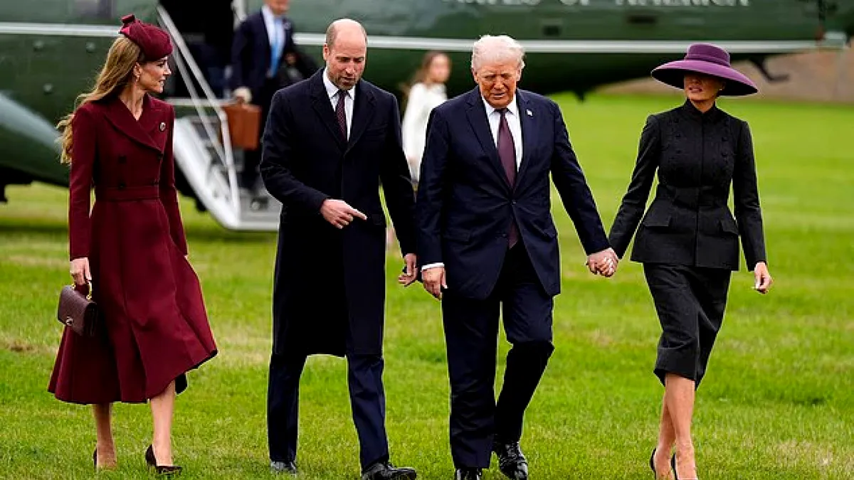 Schimb de cadouri la nivel înalt. Donald și Melania Trump și Familia Regală a Marii Britanii
