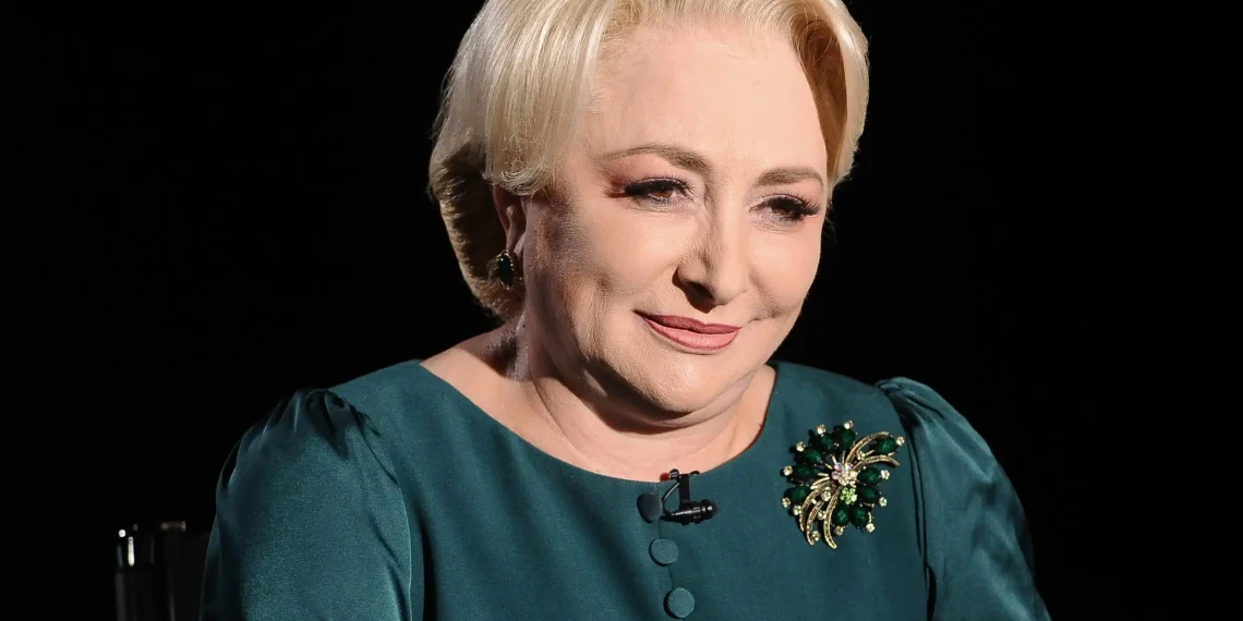 Fostul premier Viorica Dancila participa la emisiunea de televiziune "Gandurile lui Cristoiu", joi 16 ianuarie 20202, in Bucuresti. EDUARD VINATORU / MEDIAFAX FOTO