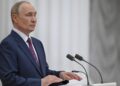 Russian,President,Vladimir,Putin,Made,Statements,At,A,Joint,Press