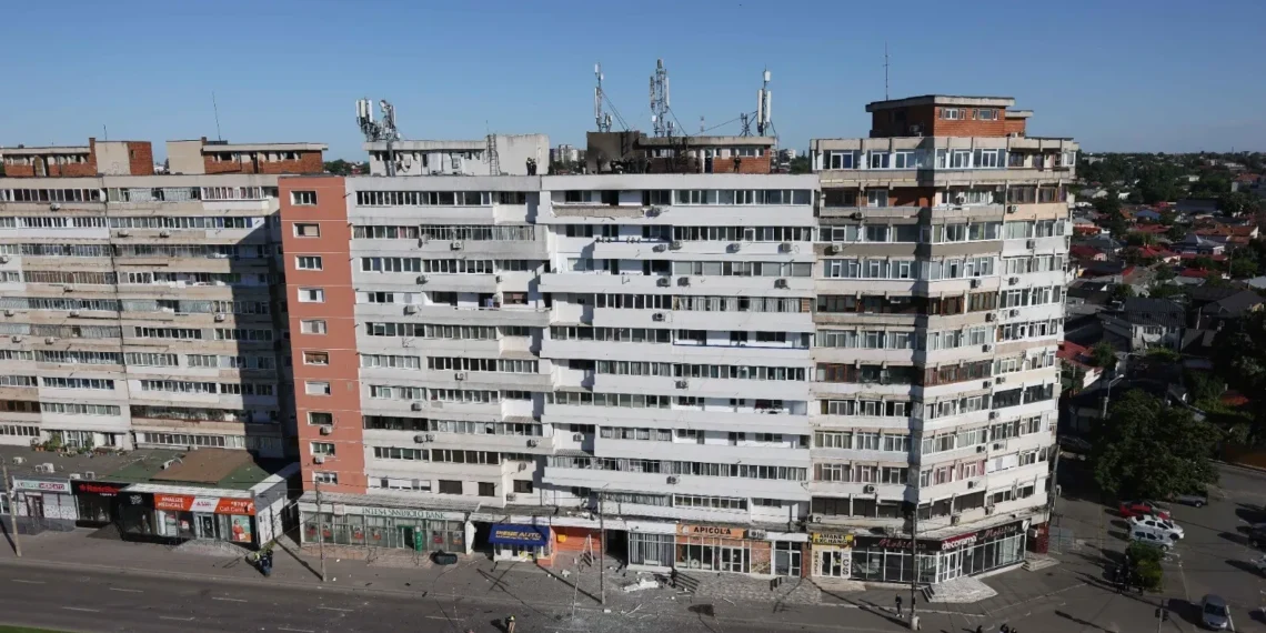 Bloc drona cazuta in galati nbtR2
